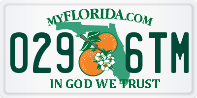 FL license plate 0296TM
