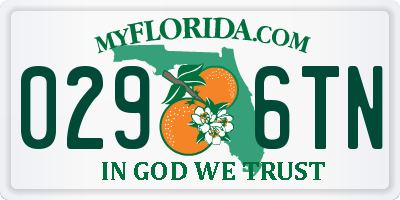 FL license plate 0296TN
