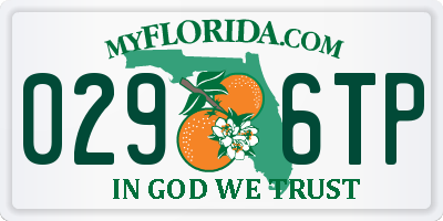 FL license plate 0296TP