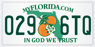 FL license plate 0296TQ