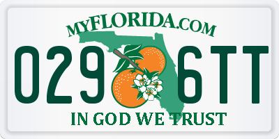 FL license plate 0296TT