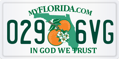 FL license plate 0296VG