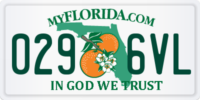 FL license plate 0296VL