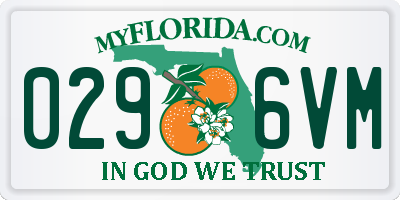 FL license plate 0296VM