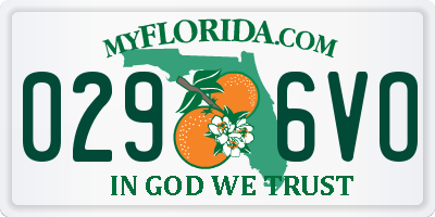 FL license plate 0296VO
