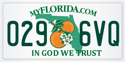 FL license plate 0296VQ