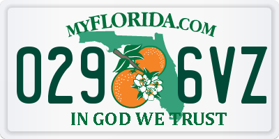 FL license plate 0296VZ