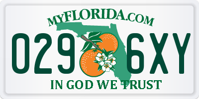 FL license plate 0296XY