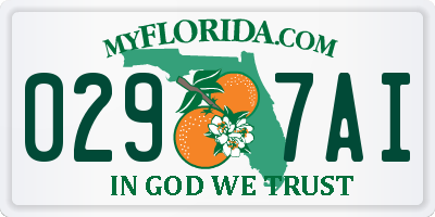 FL license plate 0297AI