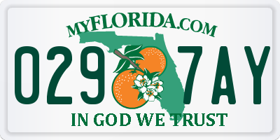 FL license plate 0297AY