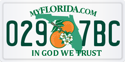 FL license plate 0297BC