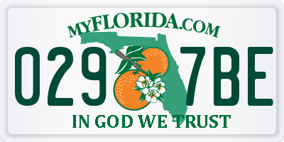 FL license plate 0297BE