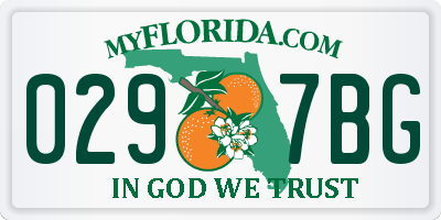 FL license plate 0297BG
