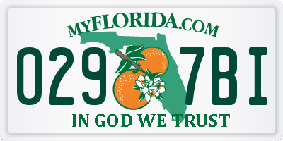 FL license plate 0297BI