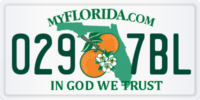FL license plate 0297BL