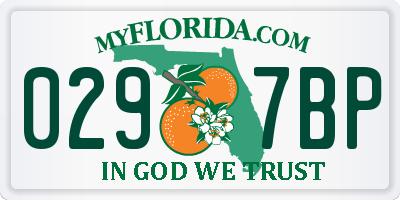 FL license plate 0297BP