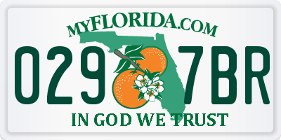 FL license plate 0297BR