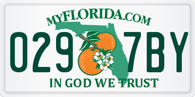FL license plate 0297BY