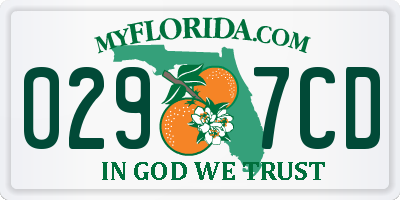 FL license plate 0297CD