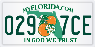 FL license plate 0297CE