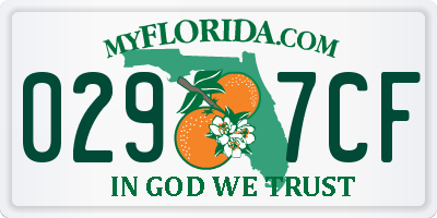 FL license plate 0297CF