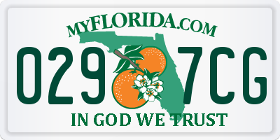 FL license plate 0297CG