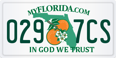 FL license plate 0297CS