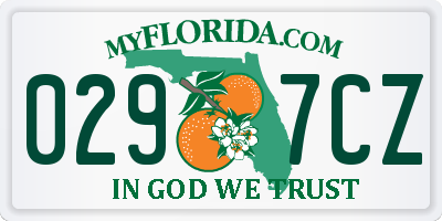 FL license plate 0297CZ