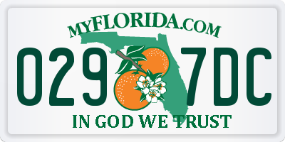 FL license plate 0297DC