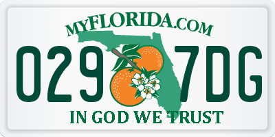 FL license plate 0297DG