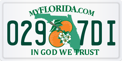 FL license plate 0297DI