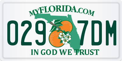 FL license plate 0297DM