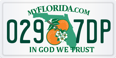 FL license plate 0297DP