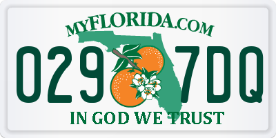 FL license plate 0297DQ