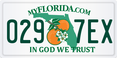 FL license plate 0297EX