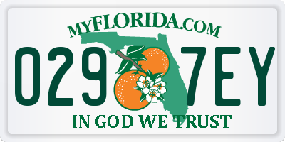 FL license plate 0297EY