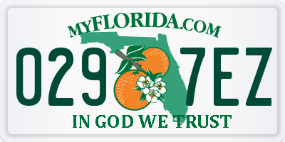 FL license plate 0297EZ