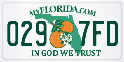FL license plate 0297FD