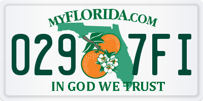 FL license plate 0297FI