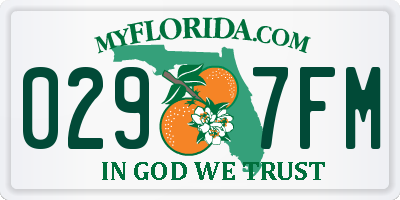 FL license plate 0297FM