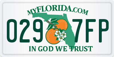 FL license plate 0297FP