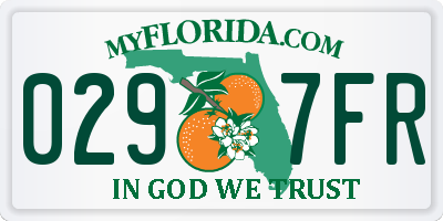 FL license plate 0297FR