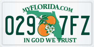 FL license plate 0297FZ