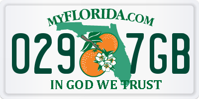 FL license plate 0297GB