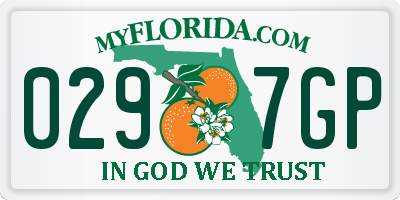 FL license plate 0297GP