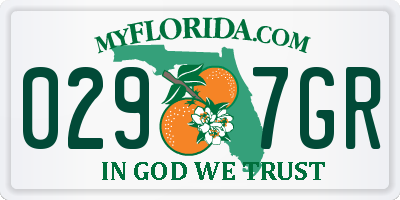 FL license plate 0297GR