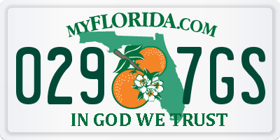 FL license plate 0297GS