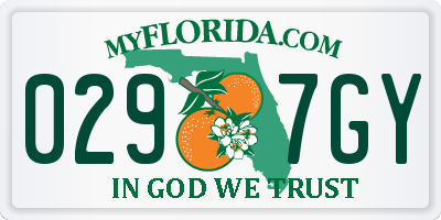 FL license plate 0297GY