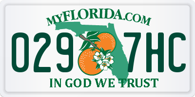 FL license plate 0297HC