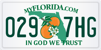 FL license plate 0297HG